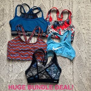 BOGO BUNDLE DEAL! 4 SPORTS BRAS PACK LOT, AVIA NIKE SOYBU ATHLETIC BRA